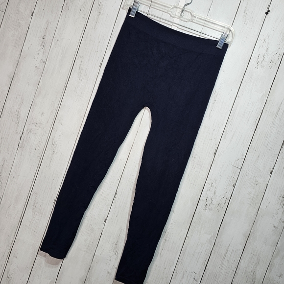 Orange Almost Naked Women's Blue One Size Bamboo Capri Tummy Tucker Leggings. - Picture 2 of 4